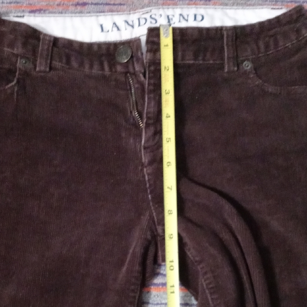 Lands' End Chocolate Corduroy Trousers - Picture 5 of 8